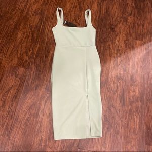 Square neck midi dress